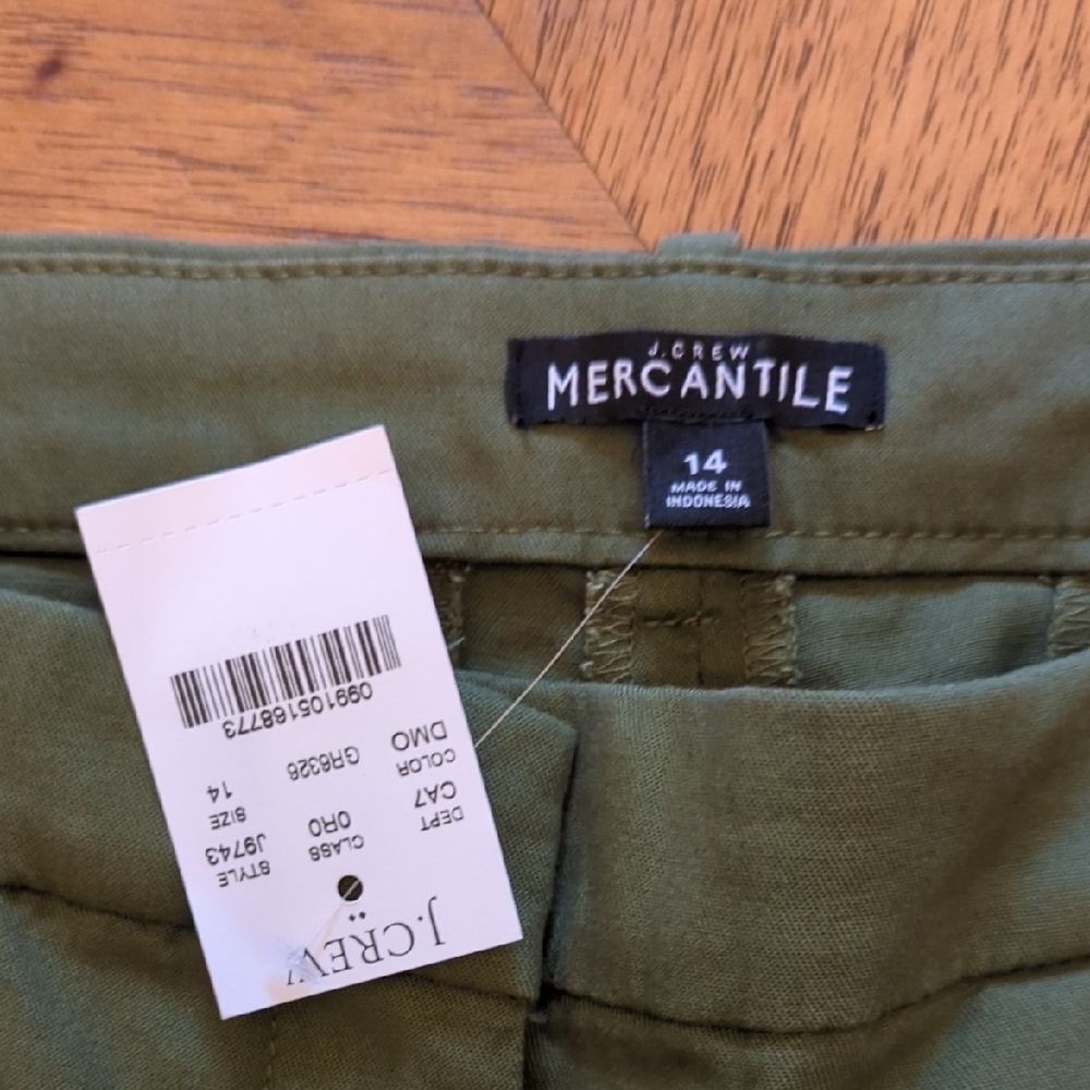 J. Crew Mercantile NWT Women's Forest Green Pants - Picture 2 of 8